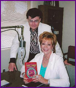 Tom Read, owner of KSPO in Spokane after an interview about her book, Savvy Singles Handbook