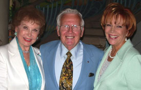 Samantha with Rhonda Fleming Carlson and her husband Darol Carlson at the Christian Celebrity Luncheon in Palm Springs, CA.